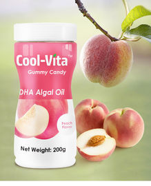 Custom Formula Pectin Fruit Jellies , Peach Flavor DHA Algal Oil Gummies For Adults