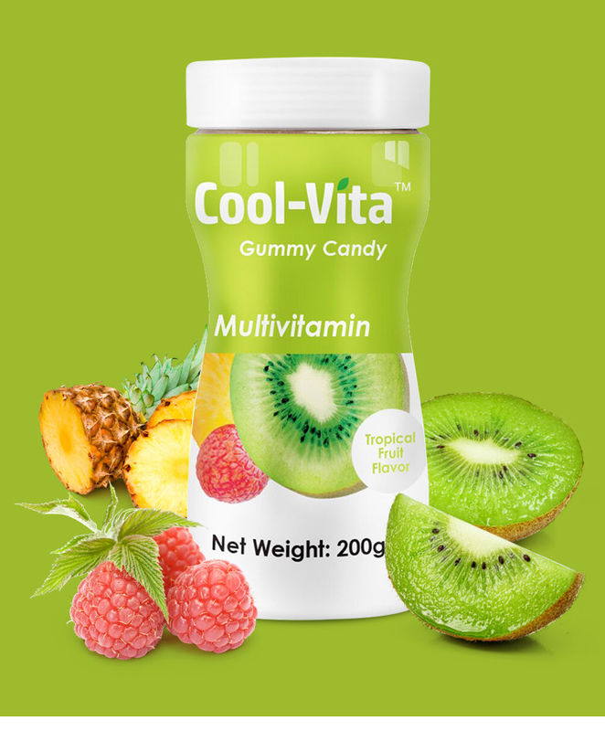 Tropical Fruits Organic Gummy Vitamins , Kids Multivitamin Gummies OEM Available