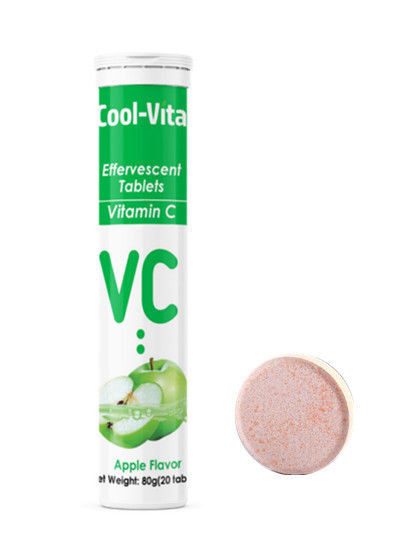 Apple Flavor Vitamin C 1000mg Effervescent Tablets GMP FDA HACCP Certification