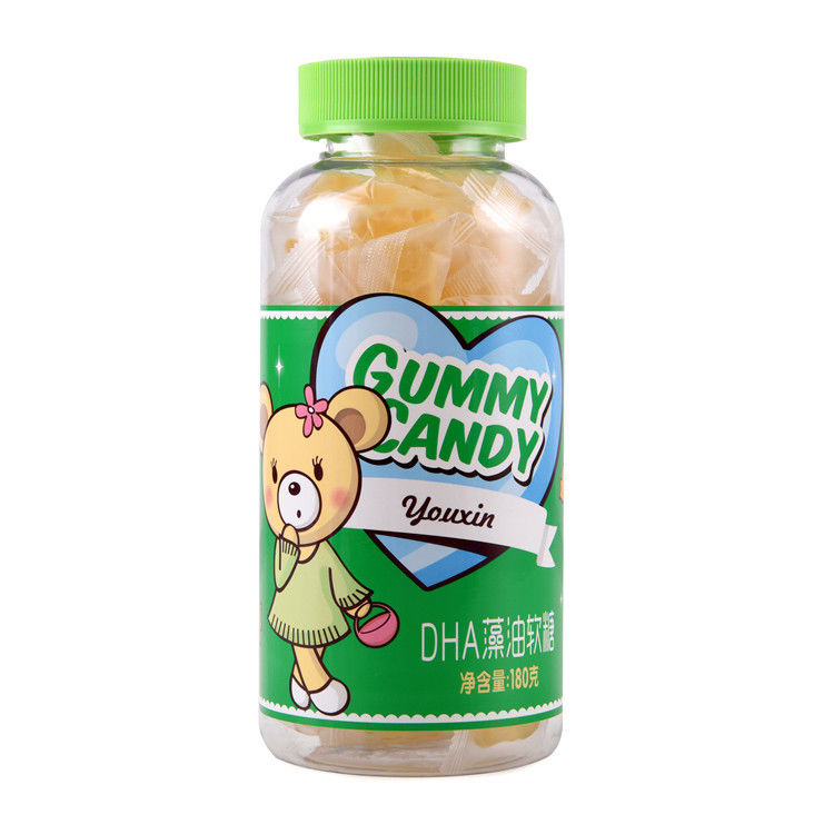 Chewable Children'S DHA Gummy Bears , Peach Gummy Bears Candy Improve Memory