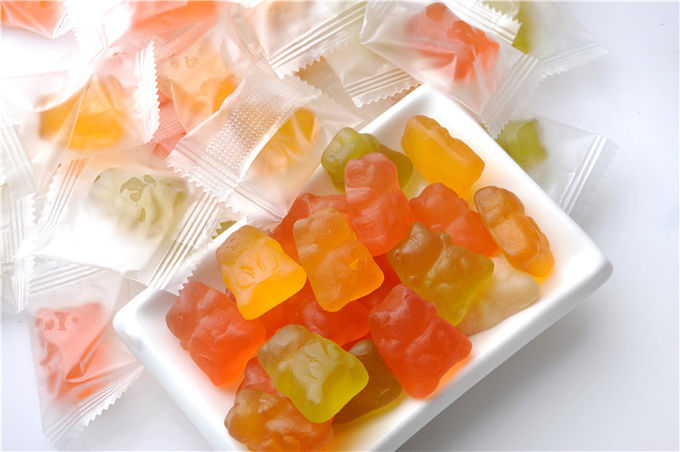 Oil Coating Bulk Multivitamin and Minerals Gummy Bears Candy With Fruits Flavor Multi Color