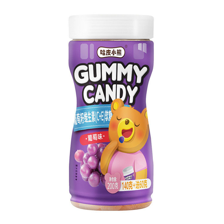 Antioxidant Gelatin Grape seed Fruit Gummy Vitamins E With Vitamin C Jelly Gummies