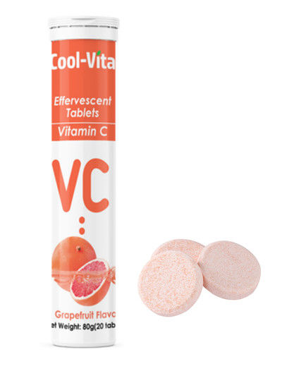 Adults Vit C Effervescent Tablets / Vitamin C 200mg Tablets Grapefruit Flavor
