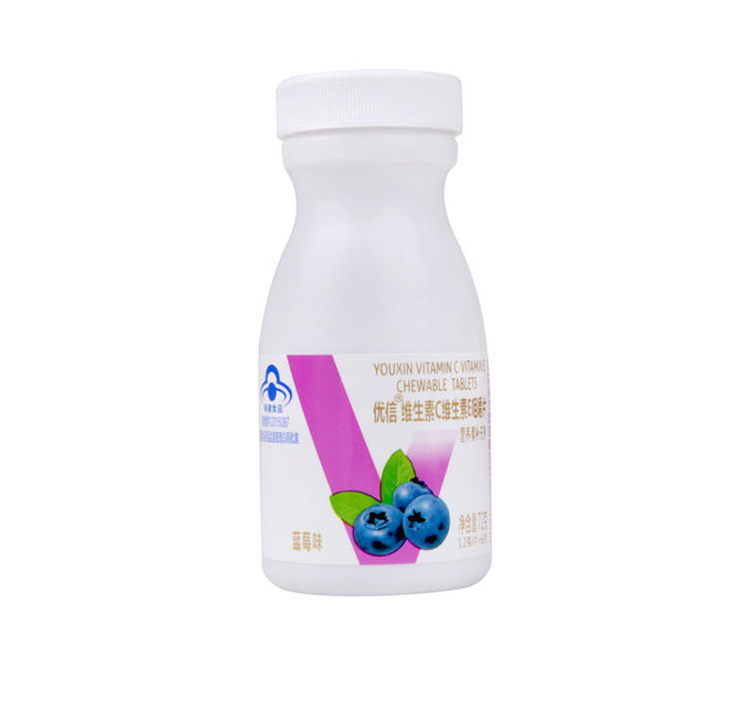 Immune Support Vitamin Chewable Tablets Vit C And Vit E Blueberry Flavor